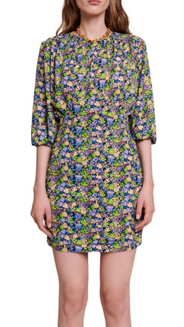 AIIZIE FLORAL MINI DRESS IN PRIMROSES - product image