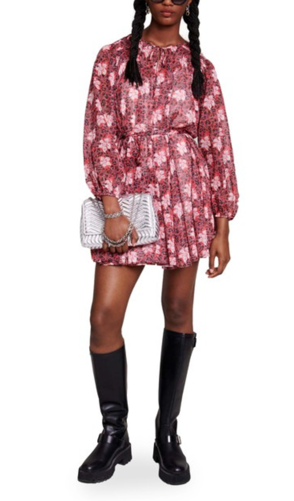 RIBABY PRINTED MINI DRESS