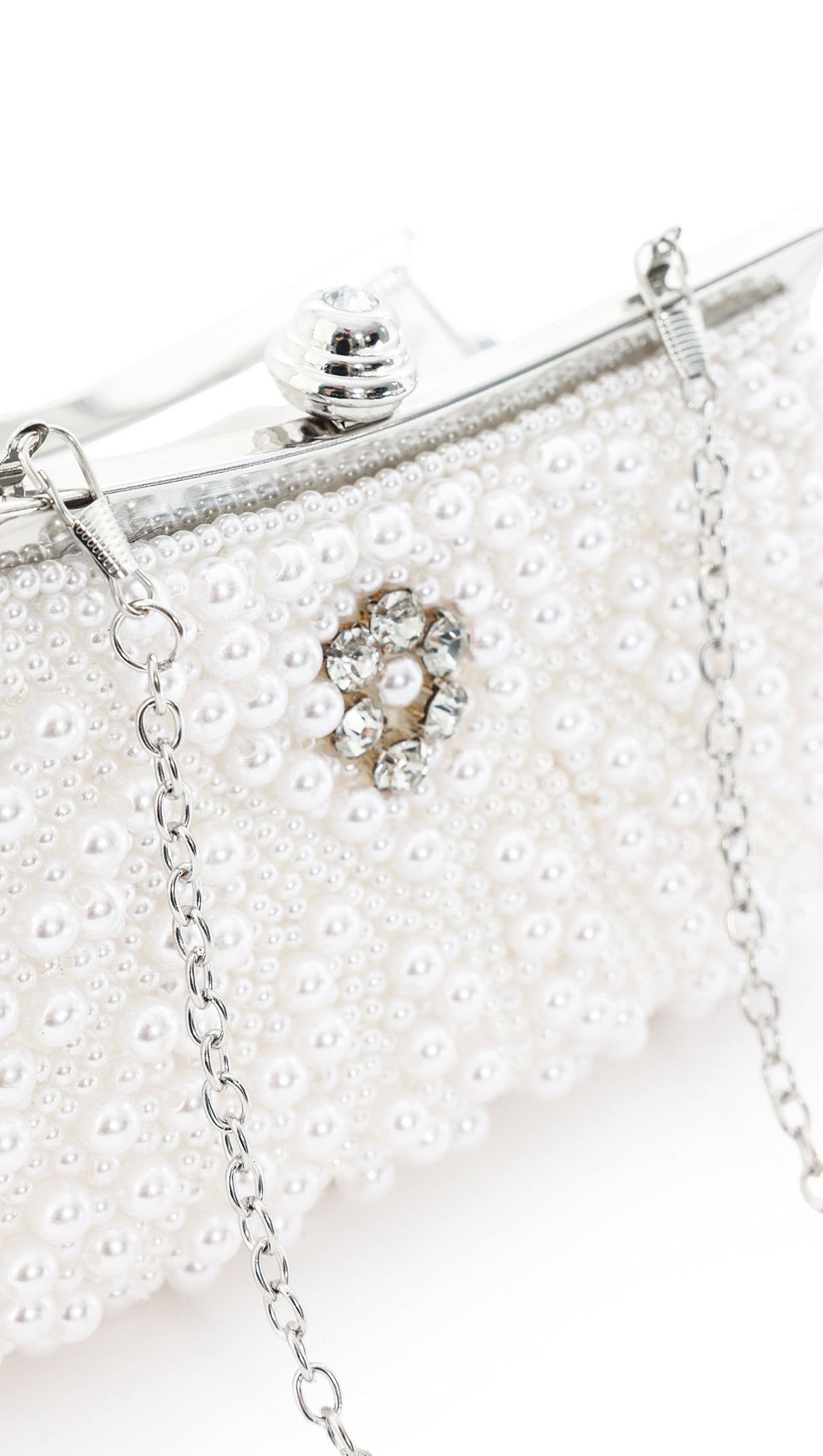 AIIZIE HLASA PEARLS DIAMANTE CLUTCH - product image