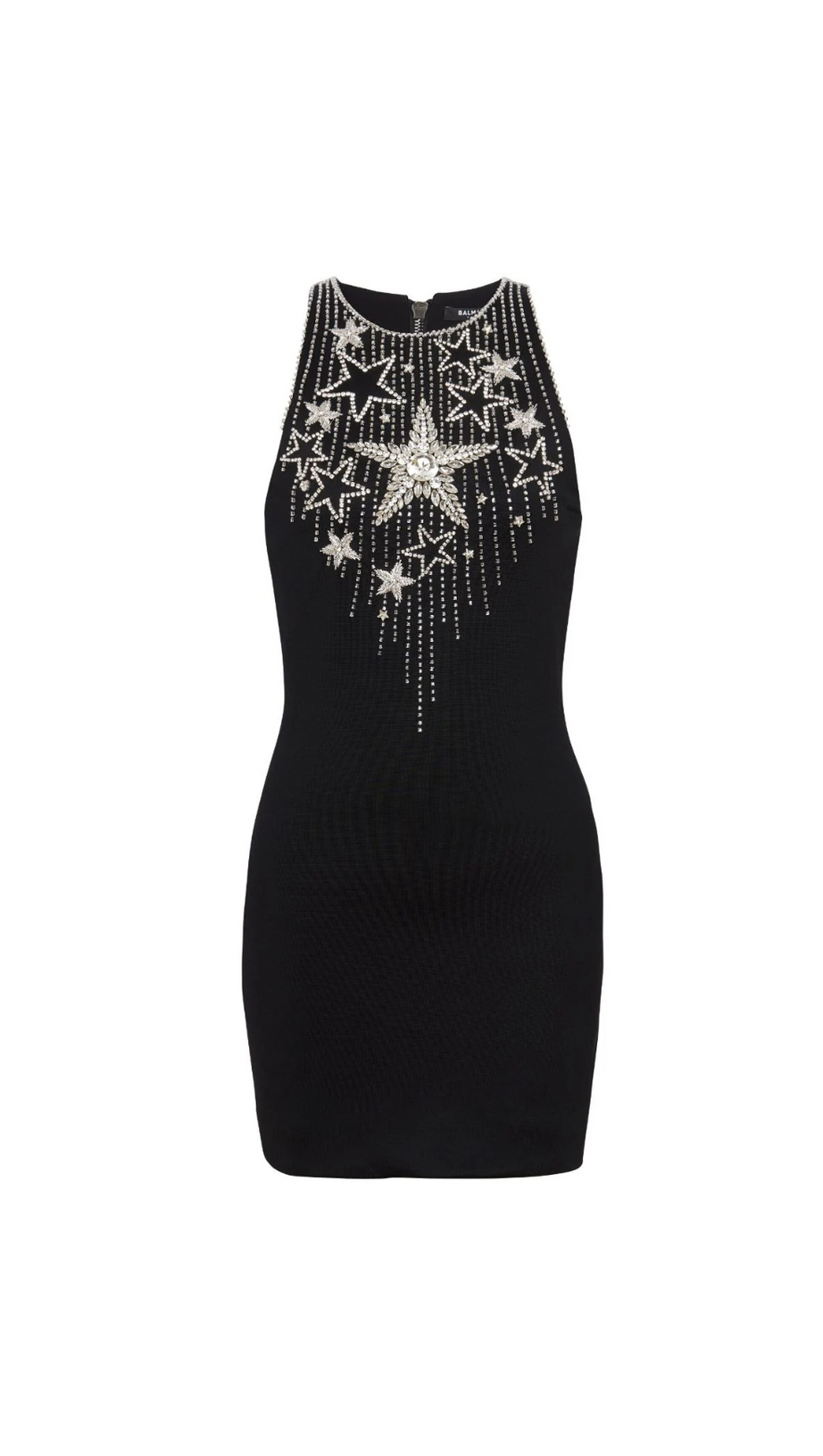 FALLING STARS EMBROIDERED MINI DRESS