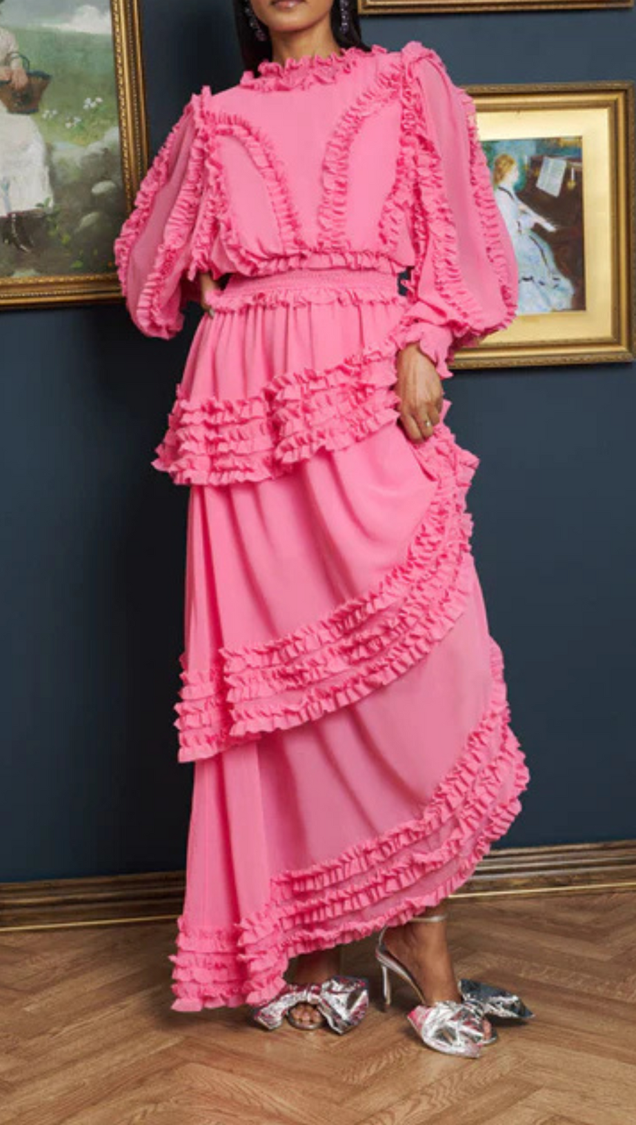 ALMOND BLOSSOM RUFFLE DRESS