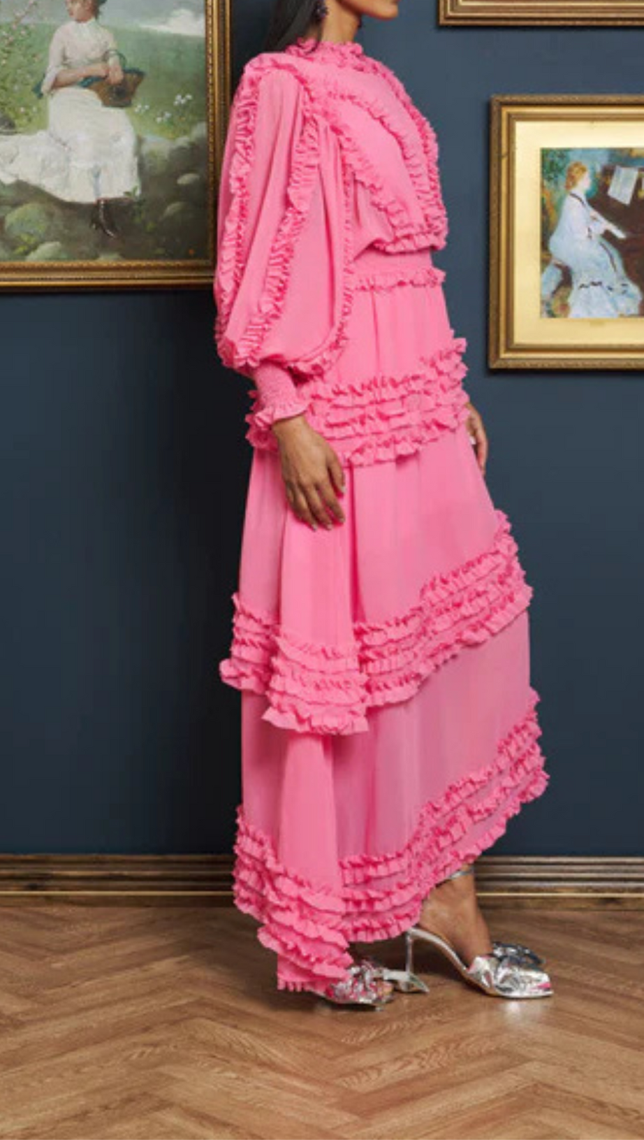 ALMOND BLOSSOM RUFFLE DRESS