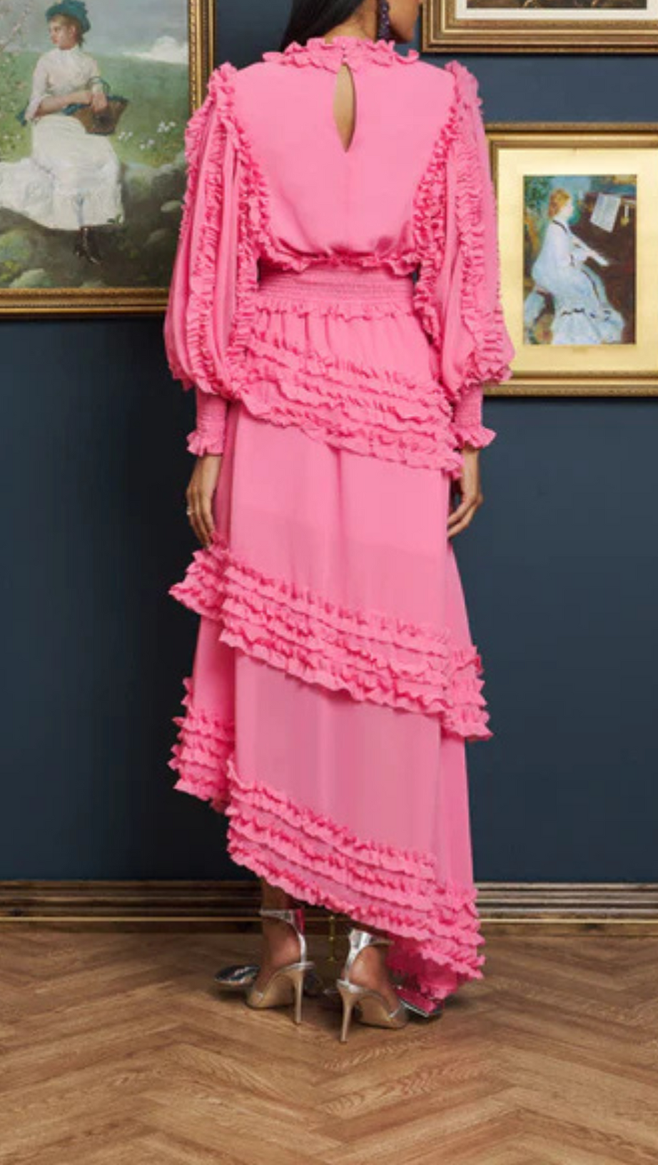 ALMOND BLOSSOM RUFFLE DRESS