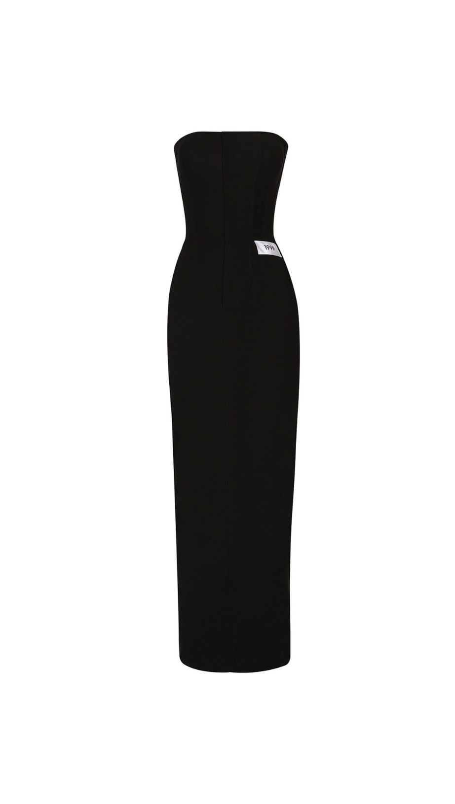 RIBBED-KNIT MAXI DRESS IN BLACK