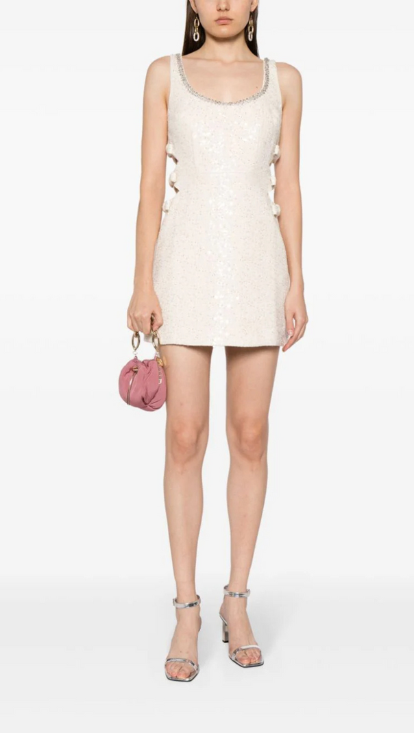 AIIZIE CUTOUT EMBELLISHED BOUCLÉ MINI DRESS - product image