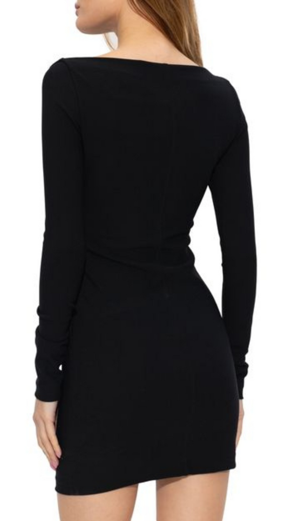 AIIZIE FLOWER CUT-OUT MINI DRESS IN BLACK - product image