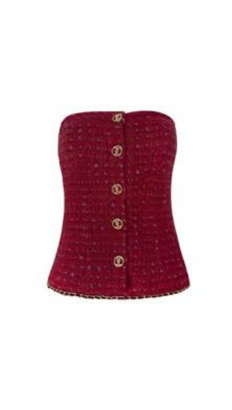 TWEED-BUSTIER-CROP-TOP-ROCK-ANZUG