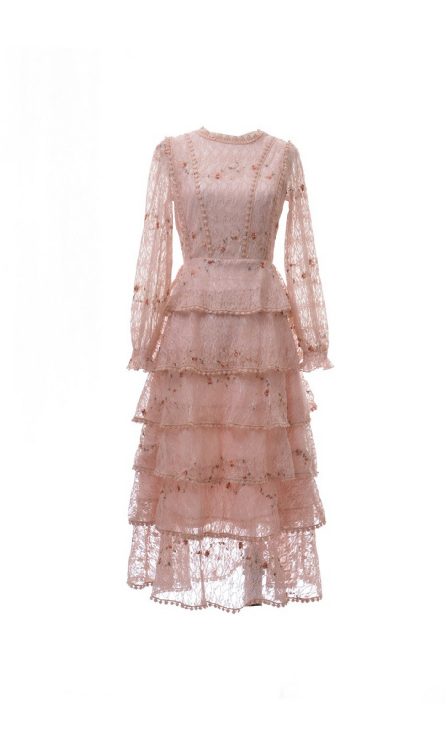 PINK MIDIKLEID MIT BLUMENSPITZE