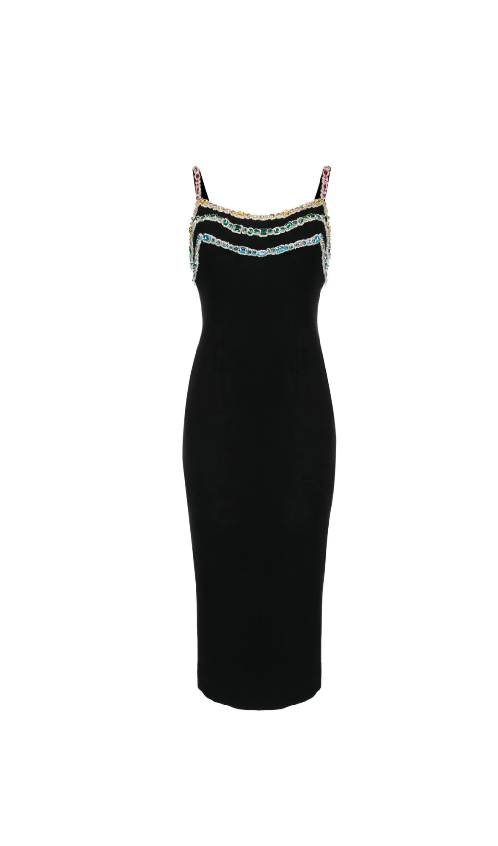 AIIZIE CRYSTAL-EMBELLISHED CADY MIDI DRESS - product image