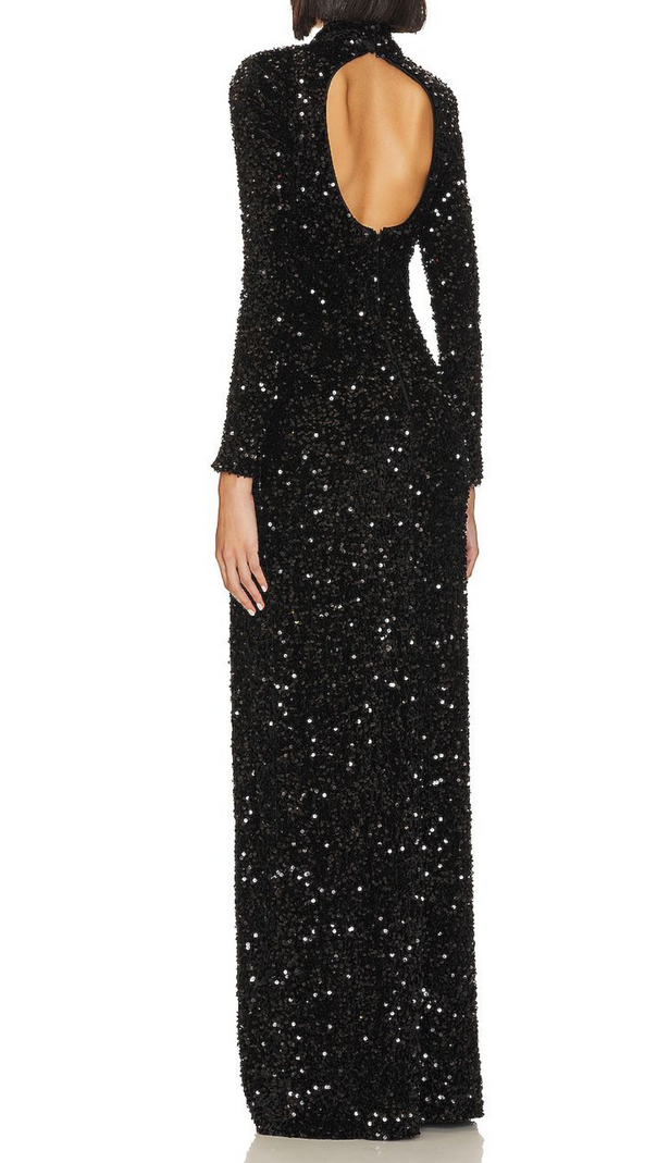 AIIZIE SEQUIN EMBELLISHMENTS SLIT MAXI DRESS - product image