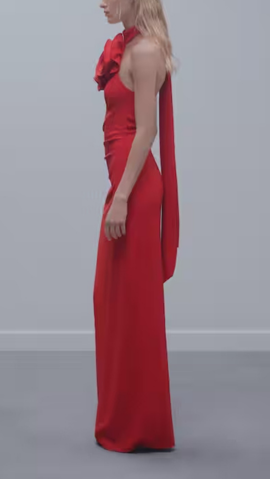 MAXI FLOWER DRESS WITH OPENING