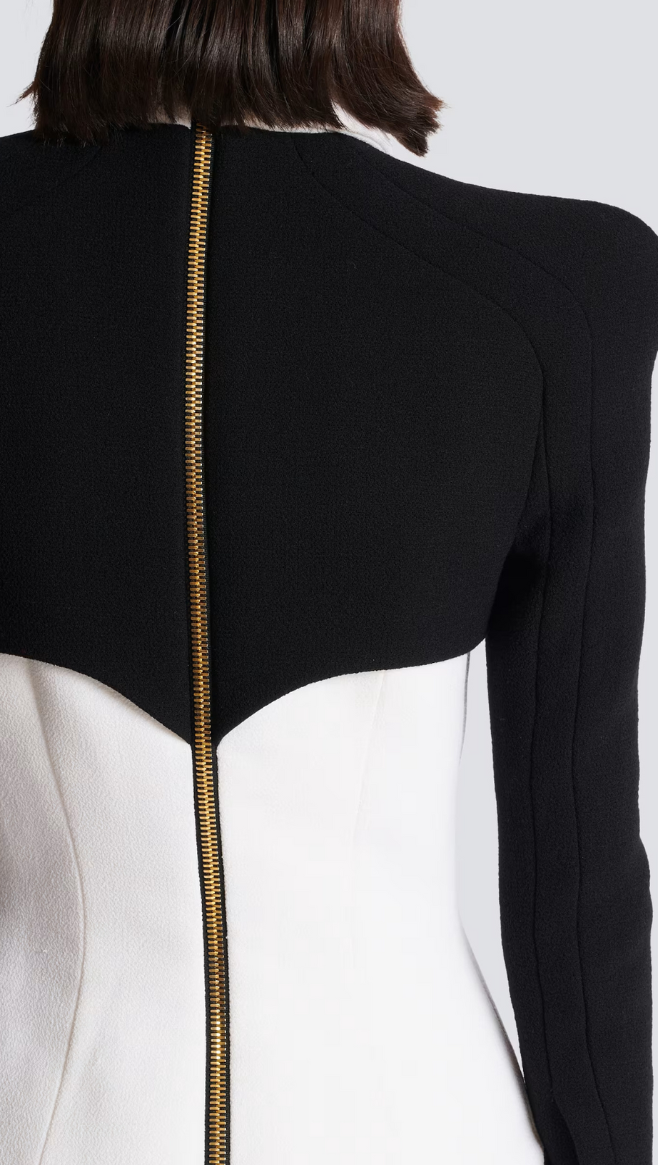 SHORT BUTTONED CREPE DRESS