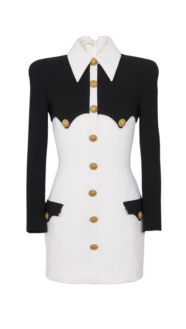AIIZIE SHORT BUTTONED CREPE DRESS - product image