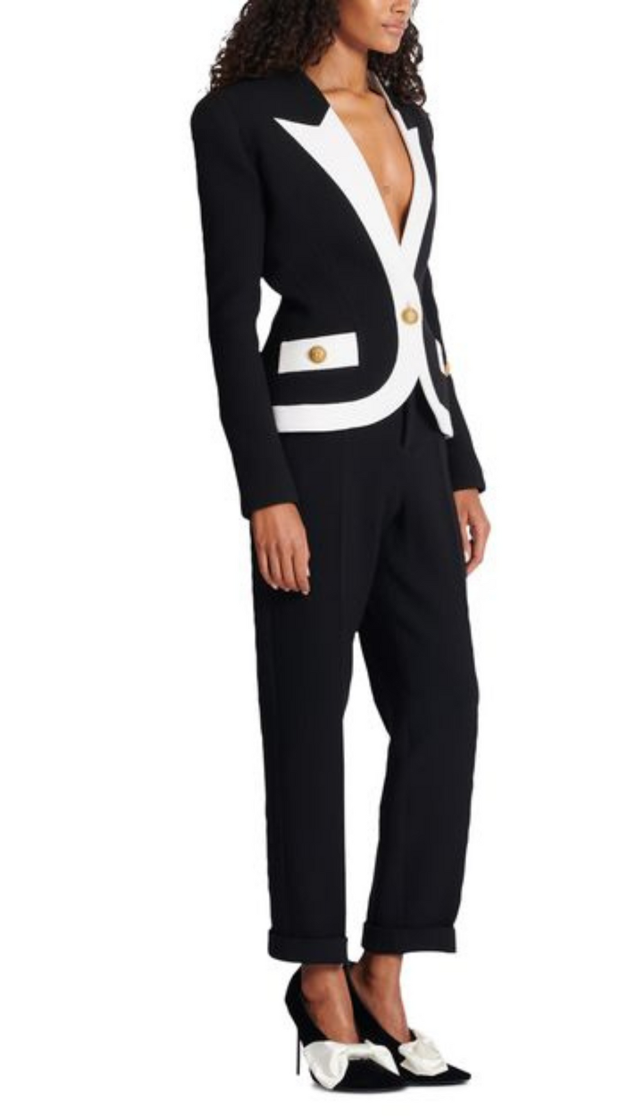 TWO-TONE CREPE JACKET