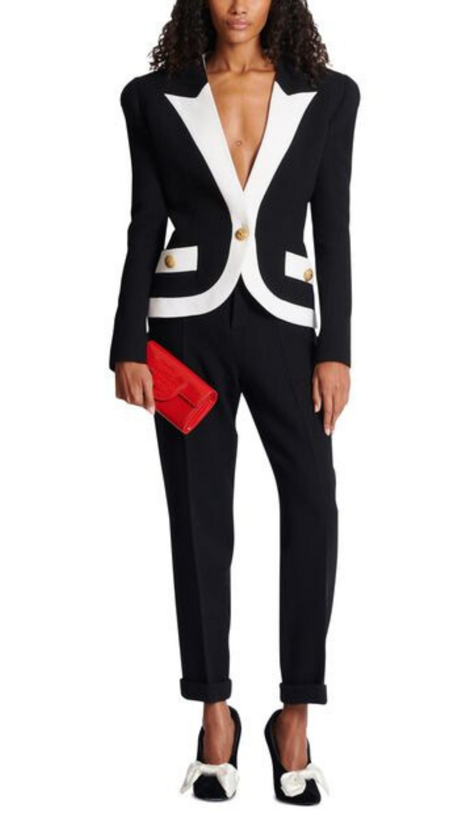 TWO-TONE CREPE JACKET