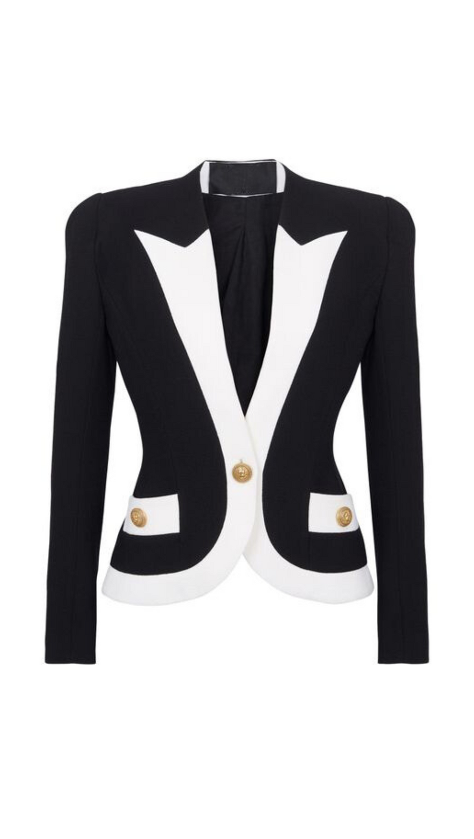 TWO-TONE CREPE JACKET