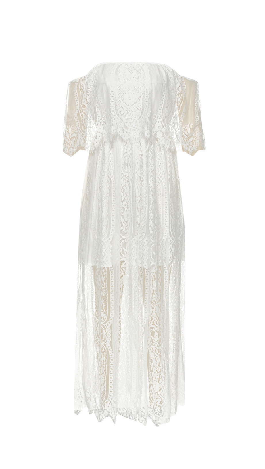 LACE OFF SHOULDER MAXI DRESS
