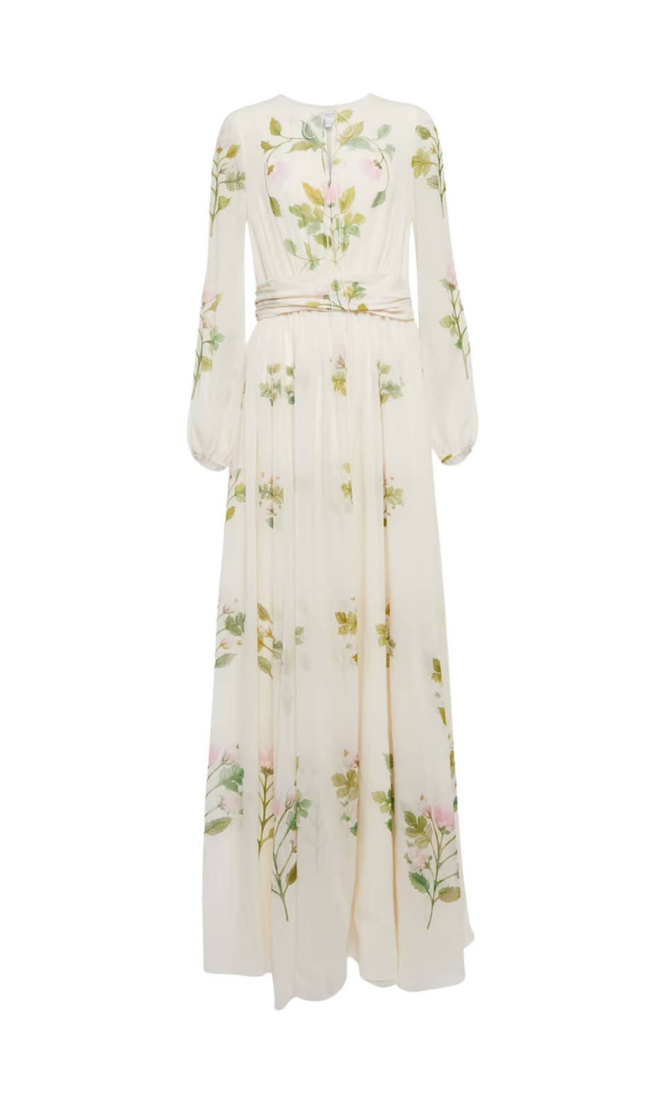 MAXIKLEID AUS SEIDENGEORGETTE MIT BLUMENMUSTER 