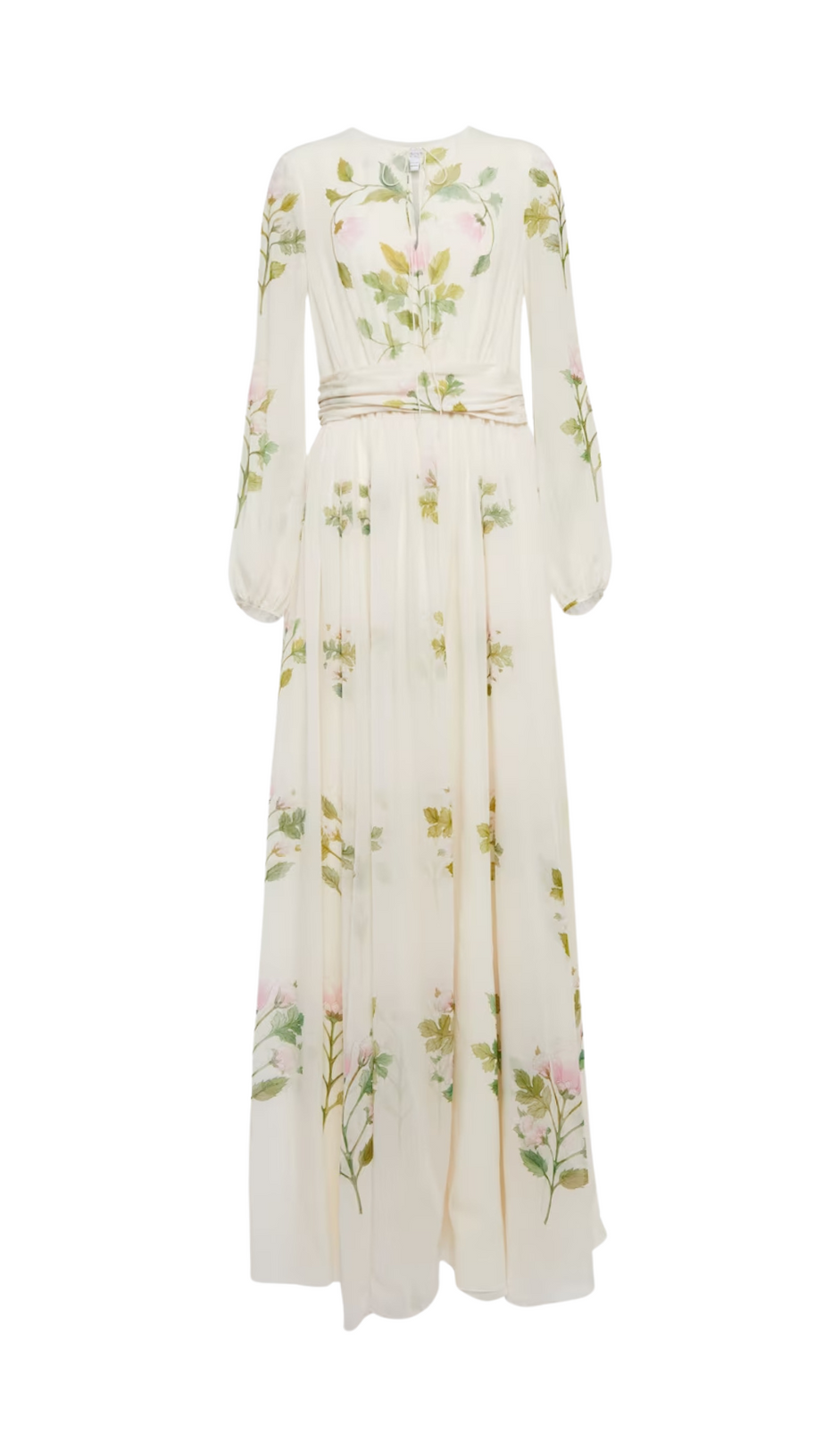 FLORAL SILK GEORGETTE MAXI DRESS