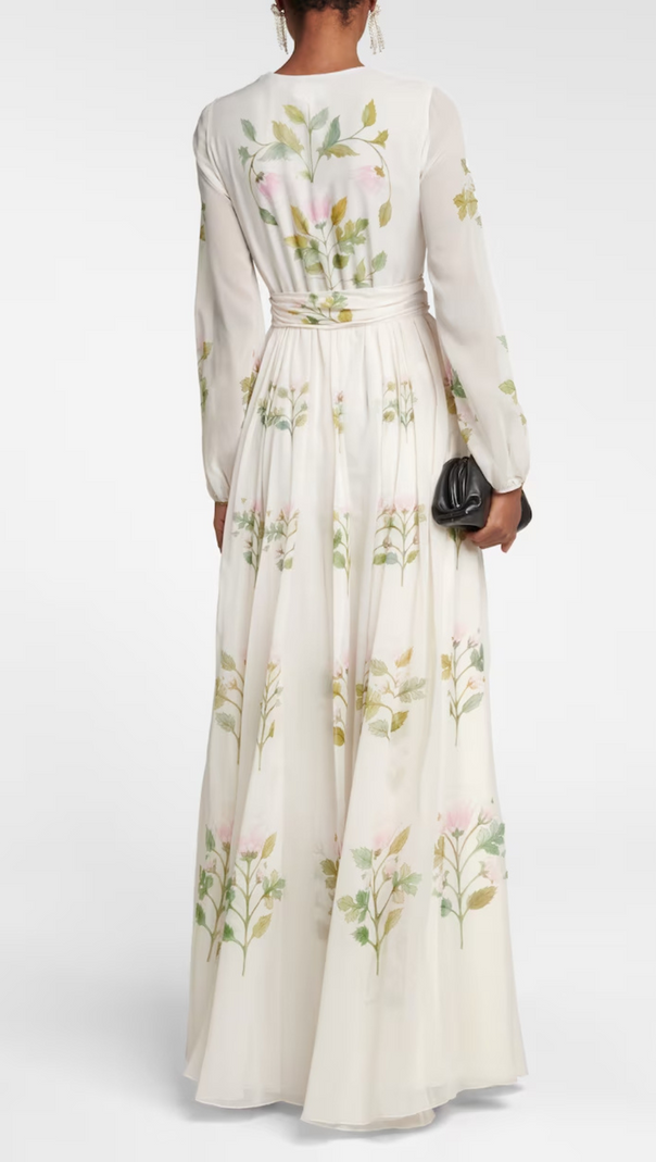AIIZIE FLORAL SILK GEORGETTE MAXI DRESS - product image
