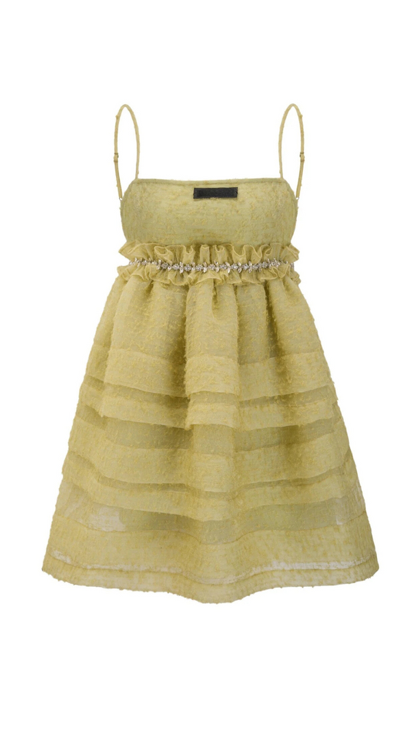 AIIZIE GEEEN TEXTURED CAMISOLE MINI DRESS - product image