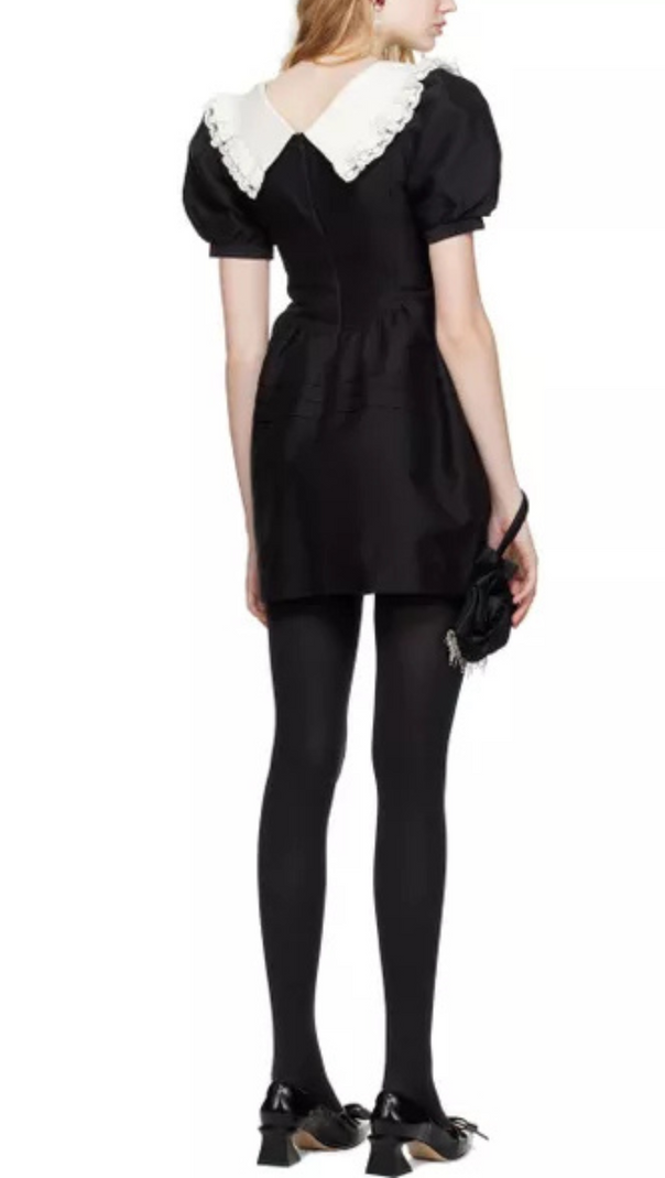 AIIZIE RUFFLES V-NECK CUTOUT MINI DRESS - product image