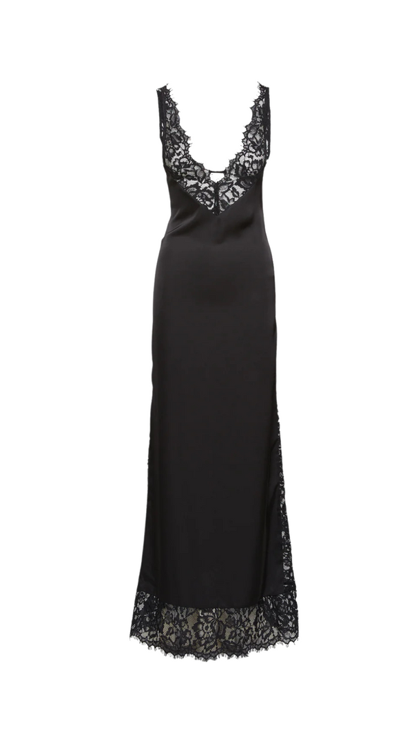 AIIZIE LACE-TRIM V-NECK SLIP DRESS - product image