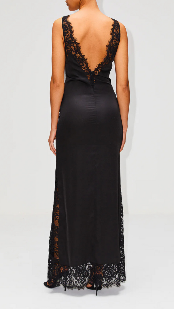 AIIZIE LACE-TRIM V-NECK SLIP DRESS - product image