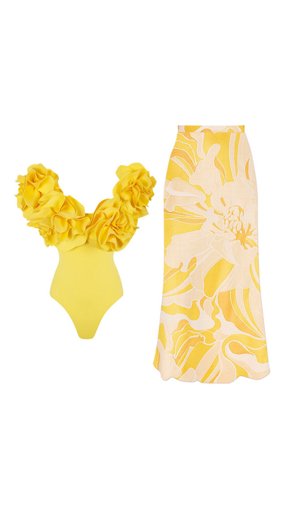 AIIZIE FLOWER SWIMWEAR TWO PIECE SET - product image