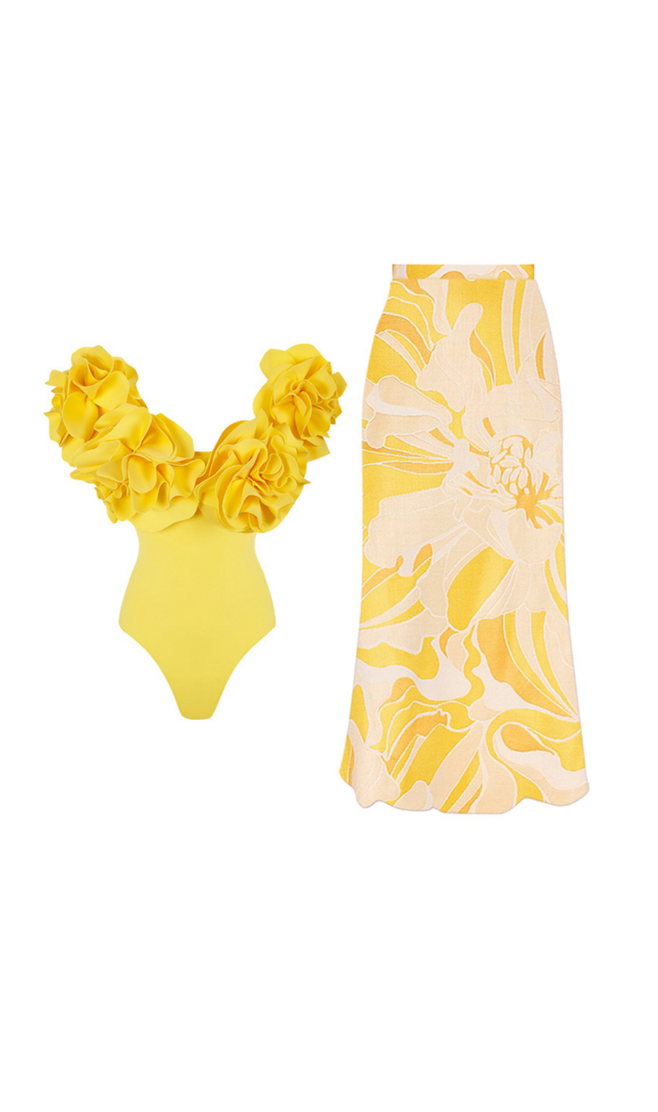 BLUMEN-BADEMODE-ZWEITEILIGES SET 