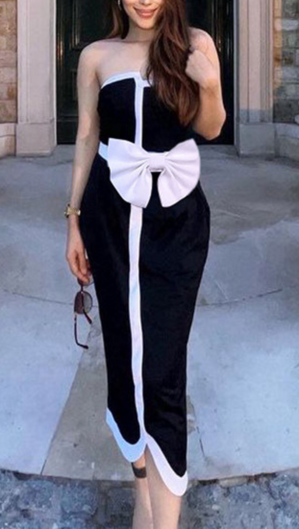 AIIZIE OFF SHOULDER BOW TIE ONE PIECE SWIMSUIT SET - product image