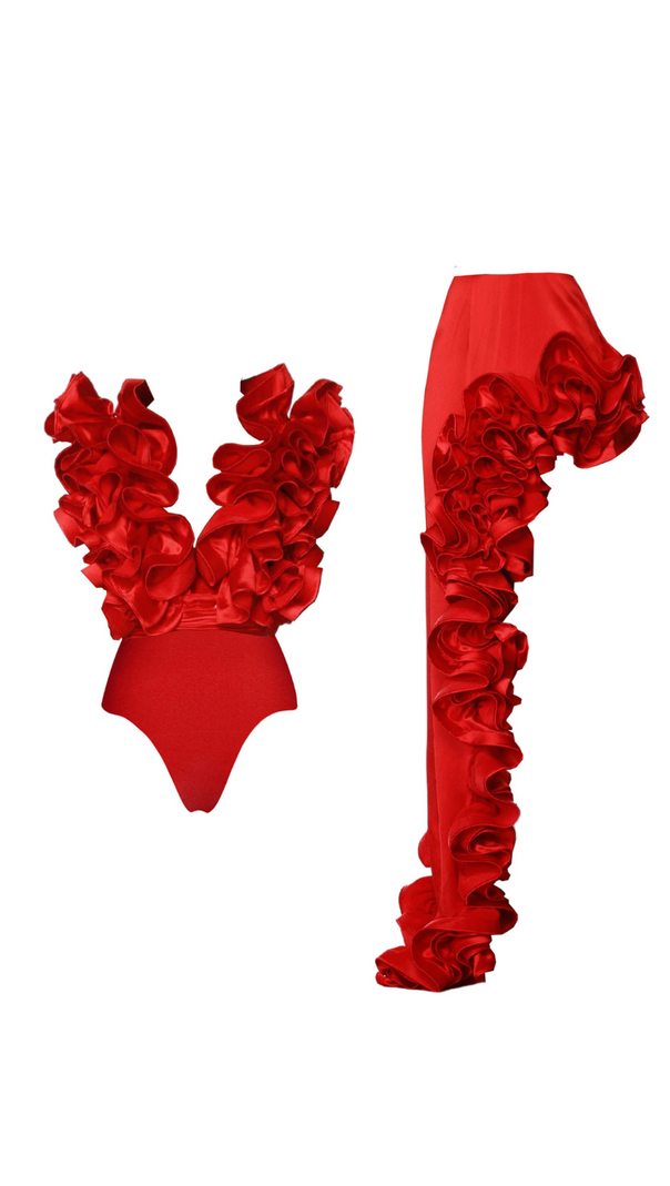 AIIZIE 3D FLOWER ONE PIECE SWIMSUIT SET - product image
