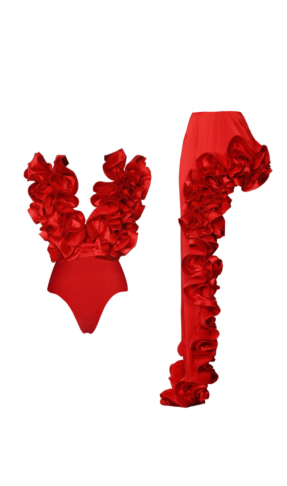 Einteiliger Badeanzug mit 3D-Blumenmotiv 