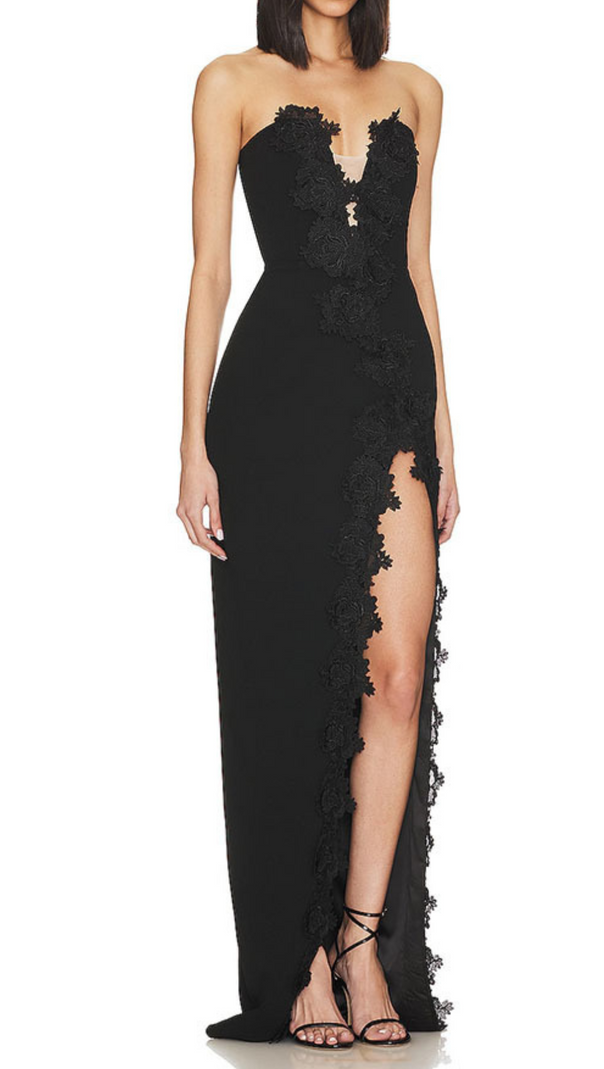AIIZIE HIGH SPLIT STRAPLESS GOWN - product image