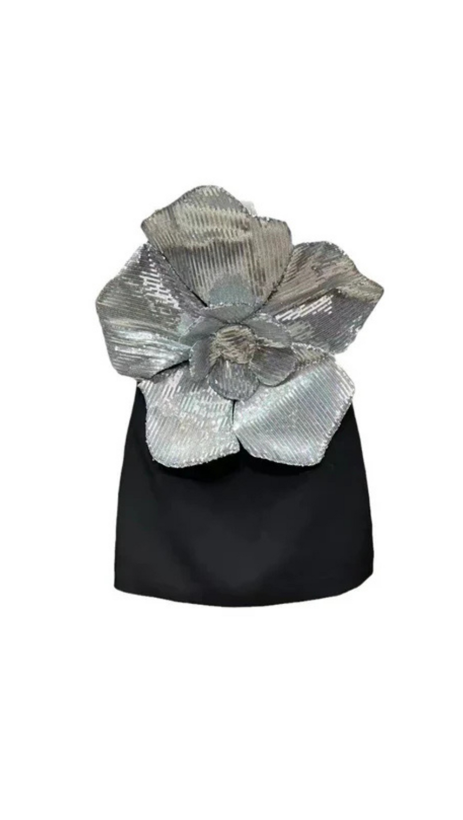 FLOWER SEQUIN MINI DRESS