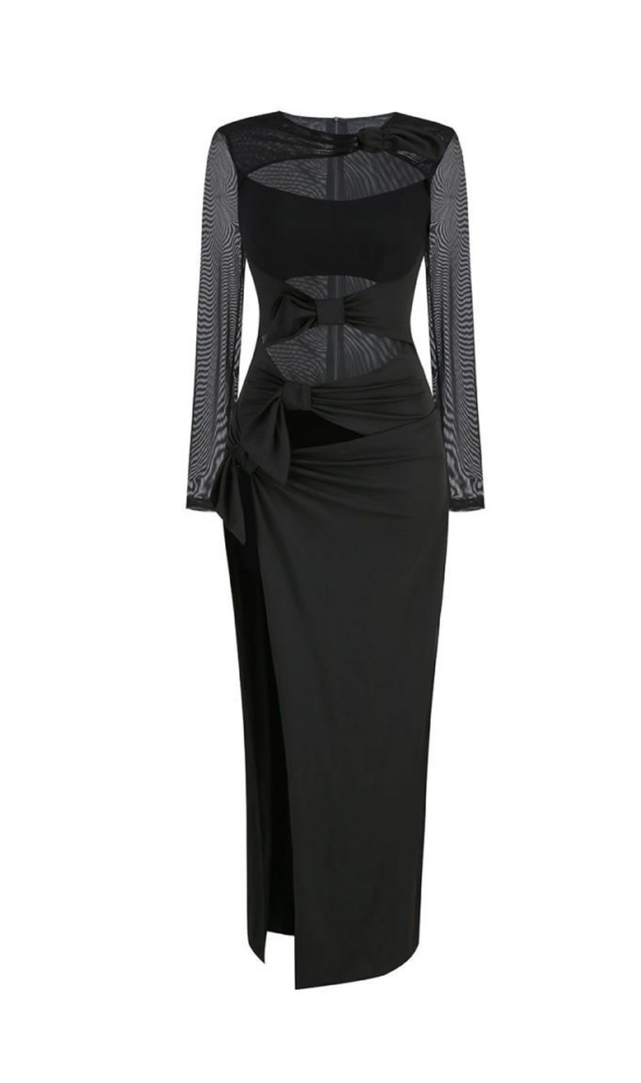 LANGÄRMELIGES MAXIKLEID MIT Ausschnitten 