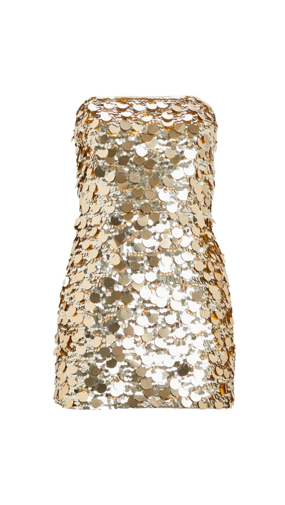SEQUIN-EMBELLISHED STRAPLESS MINI DRESS