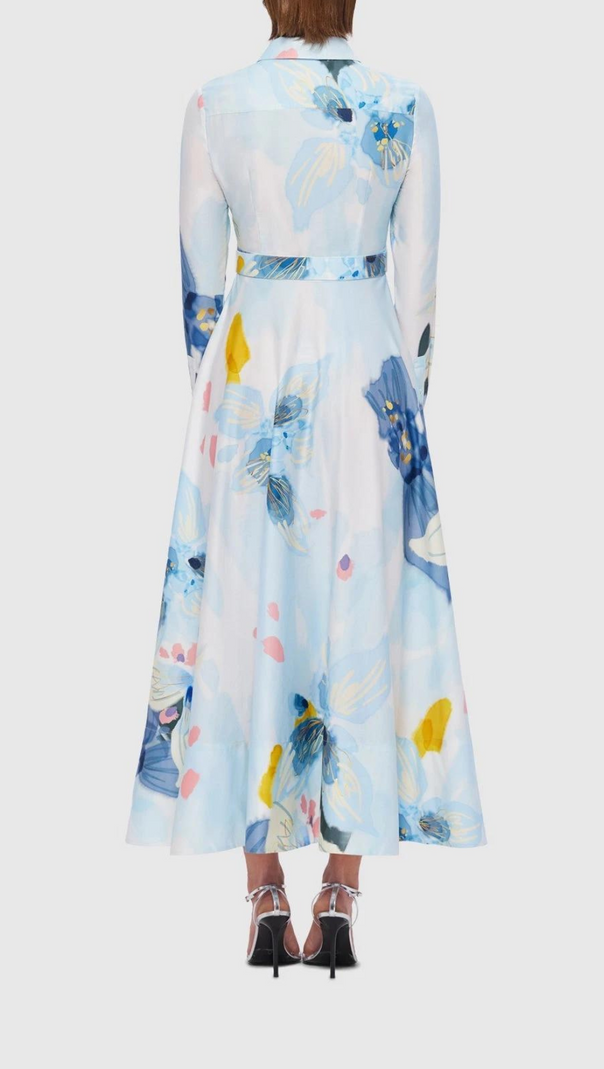 AIIZIE TRANQUILITY PRINT SHIRT MIDI DRESS - product image
