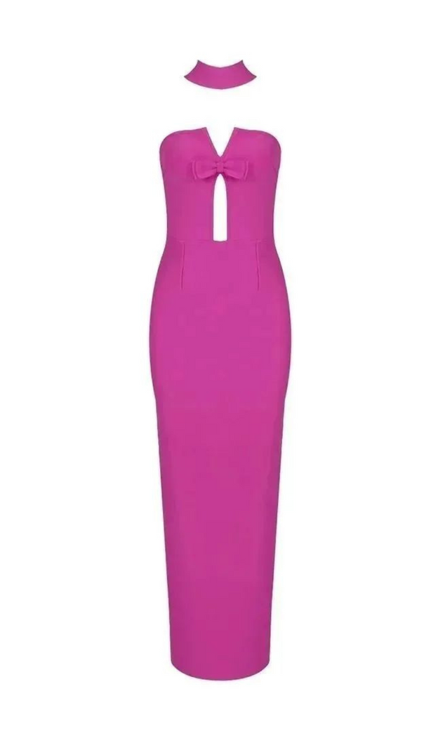 AIIZIE STRAPLESS HOLLOW OUT MAXI BANDAGE DRESS - product image