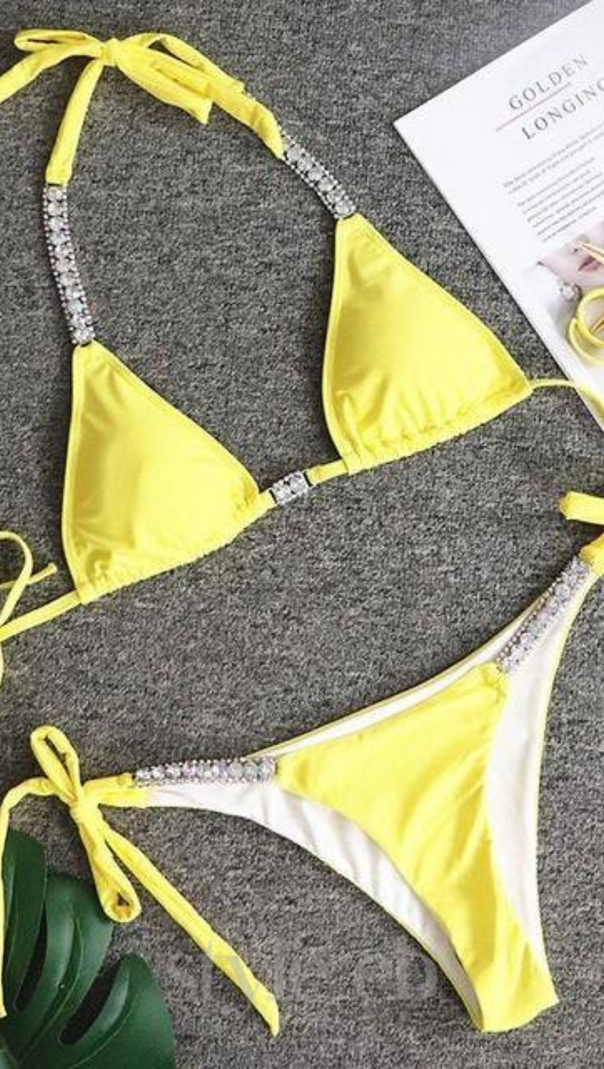 AIIZIE YELLOW DIAMOND BIKINI - product image