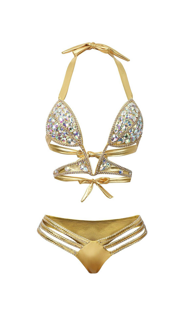 AIIZIE CAVIANA DIAMOND BIKINI IN GOLD - product image
