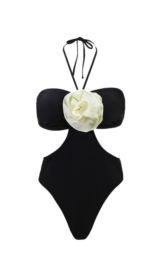AIIZIE FLOWER HALTER SWIMSUIT - product image