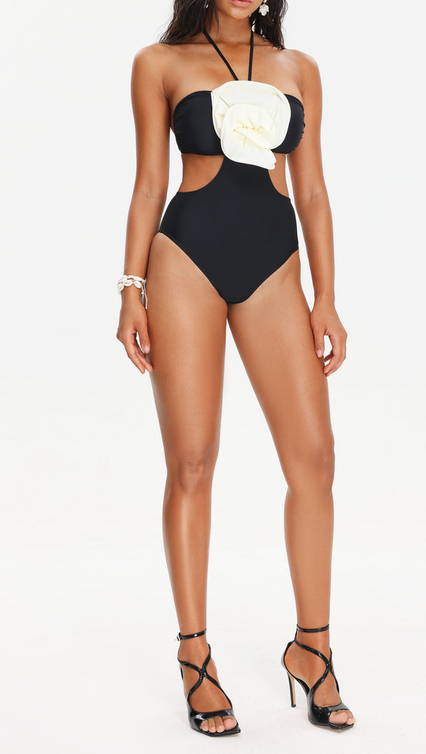 AIIZIE FLOWER HALTER SWIMSUIT - product image