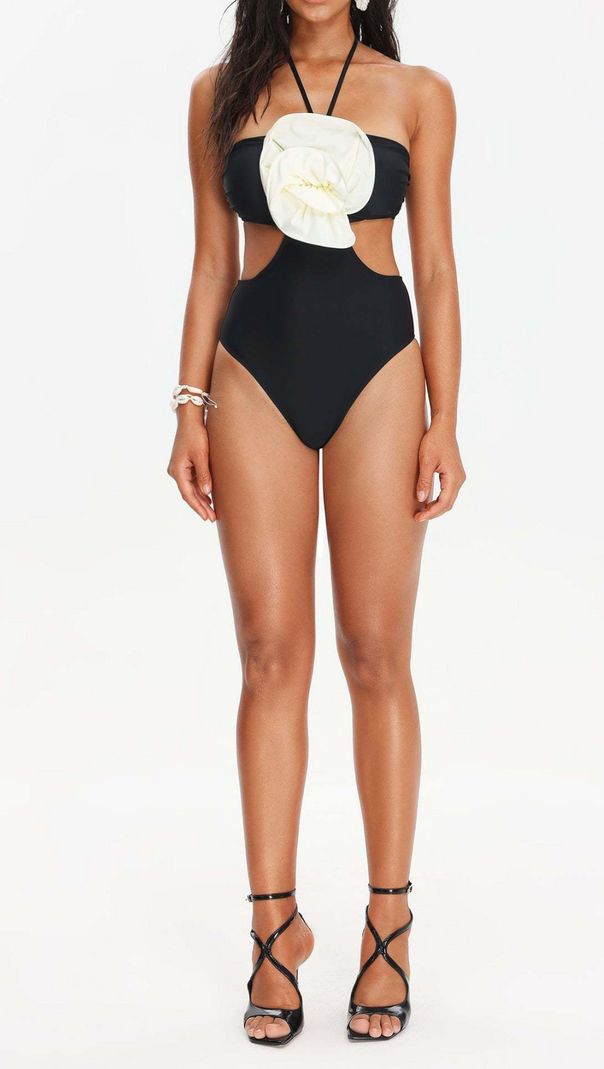 AIIZIE FLOWER HALTER SWIMSUIT - product image