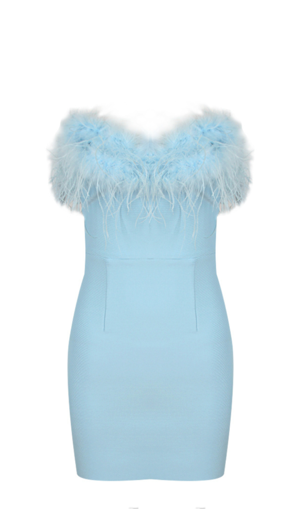 Feder-Minikleid in Königsblau