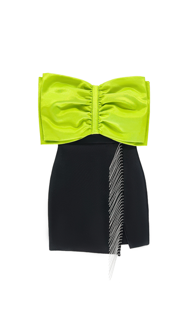 AIIZIE AMICIA BOW DECOR MINI DRESS - product image
