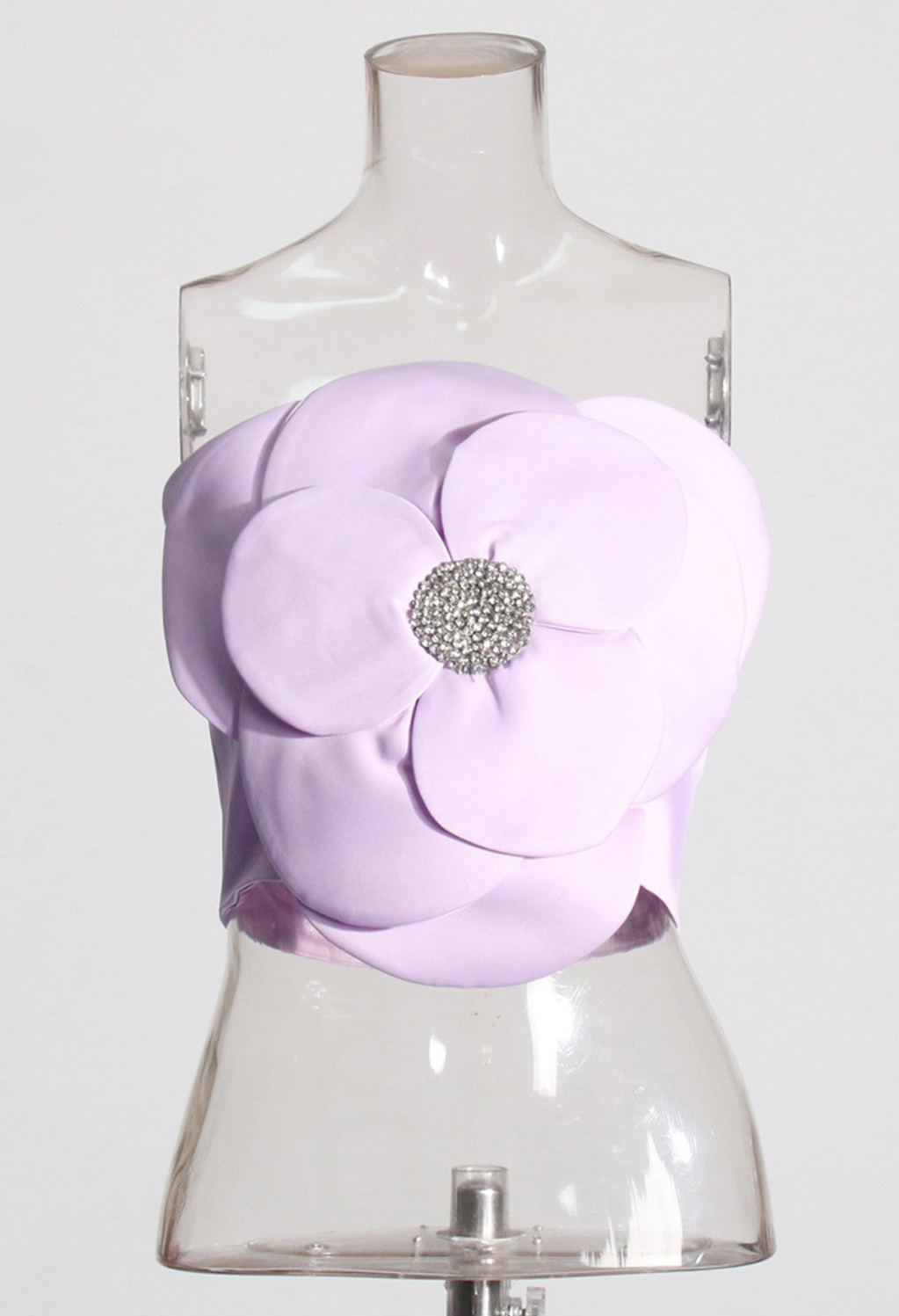 3D BLUMEN TOPS IN LILA