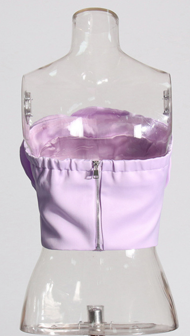 AIIZIE 3D FLOWERS TOPS IN PURPLE - product image