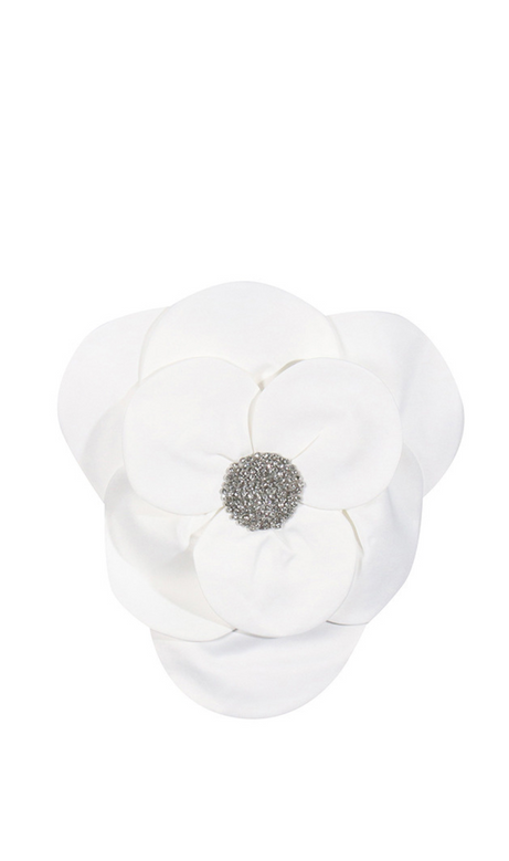 3D-BLUMEN-TOPS IN WEISS