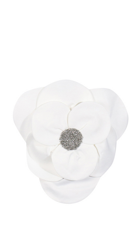 3D-BLUMEN-TOPS IN WEISS